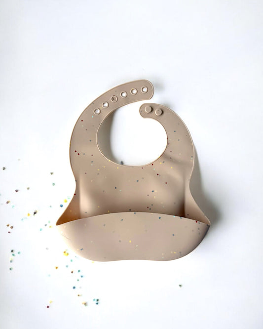 Confetti Sprinkle Silicone Bib ( Natural Sand )