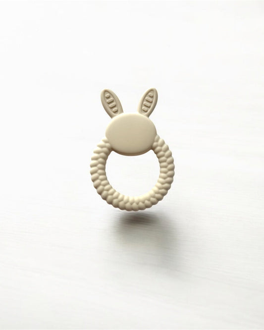 NibbleNest Bunny Teether ( Milky Beige )