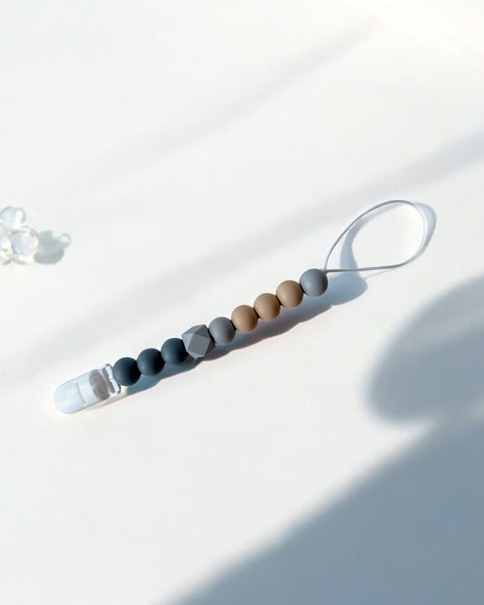 PebblePop Teether & Soother Clip ( Midnight Blue )