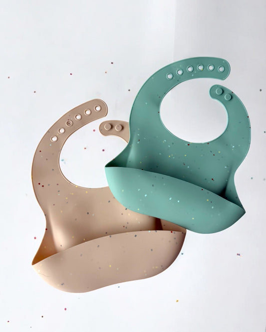 Confetti Sprinkle Silicone Bib ( Natural Sand )