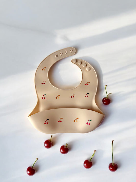 Cherry Pop Silicone Bib