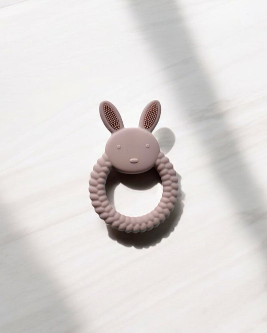 NibbleNest Bunny Teether    ( Blush Pink )