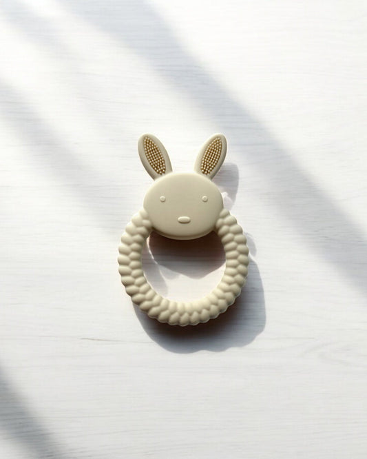 NibbleNest Bunny Teether ( Milky Beige )