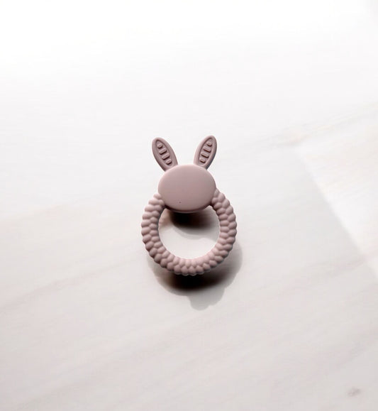 NibbleNest Bunny Teether    ( Blush Pink )